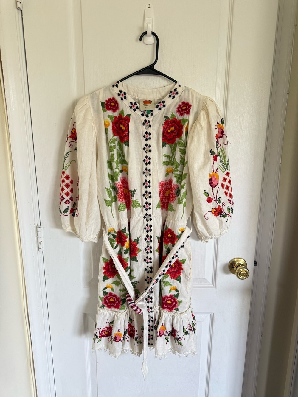 Farm Rio Carmina Embroidered Mini Dress - Picture 5 of 12
